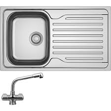 kitchen sink with danube mono mixer tap
