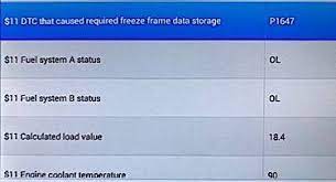 scan tool freeze frames using generic