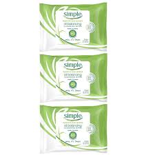 simple cleansing wipes oil