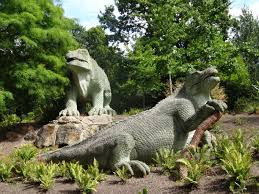 A dinosaur park featuring 30 reptilian replicas has been added to a list of sites at risk of being lost. Crystal Palace Dinosaurs Wikipedia