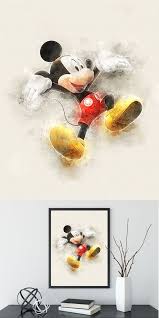 Disney Mickey Mouse Watercolor Art