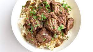 easy stew beef and rice recipe she