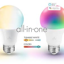 Globe Electric Wi Fi Smart 60w Equivalent Color Changing Rbg Tunable White Led Light Bulb No Hub Required A19 E26 2 Pack 34207 The Home Depot
