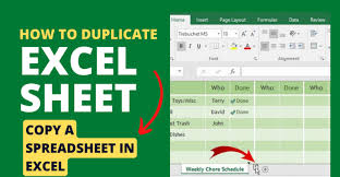 how to duplicate excel sheet copy a