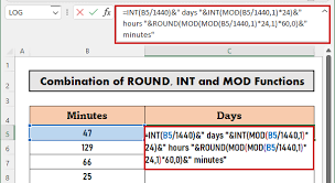 how to convert minutes to days in excel