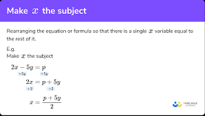 Make X The Subject Gcse Maths Steps