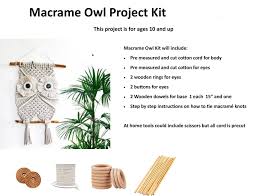 Macrame Owl Art Kit Rosanne Nitti