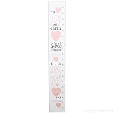 Wooden Height Chart For Children With Poem Pink Girls