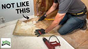 remove old vinyl or linoleum flooring