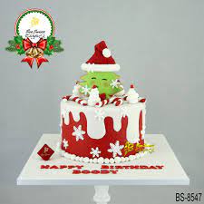 Birthday cakes can sometimes look tricky to make at home but we've got lots of easy birthday cake making your own birthday cake has never been easier thanks to our collection of simple, yet. Christmas Birthday Cakes Bs 8547 Bee Sweet Uae Amazing Cakes In Dubai