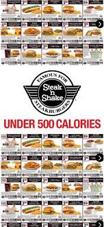 Fast Food Under 500 Steak N Shake Fast Healthy Meals