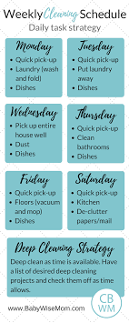 Easy Cleaning Schedule Options For Busy Moms Babywise Mom