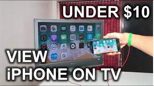 How To View Your Iphone On A Tv Hdmi Cable Youtube