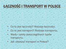 PPT ŁĄCZNOŚĆ I TRANSPORT W POLSCE PowerPoint Presentation free