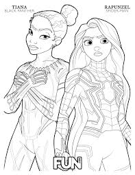 Black panther pages to color. Feel The Magic With These Mashup Disney Coloring Pages Printables Fun Com Blog