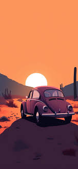 volkswagen beetle sunset wallpapers