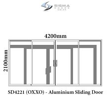 Aluminium Sliding Door 4200mm Oo