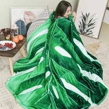 Slytherin Blankets Green Leaf Shape