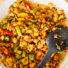 healthy ground beef and vegetable