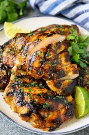 grilled en thighs with cilantro