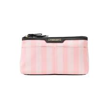 secret pink stripe pouch