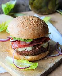 To cook burgers on the stove: Beef Bacon Burger Recipe Eatwell101