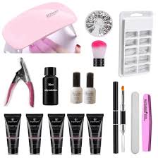 polygel nail professional kit with sun