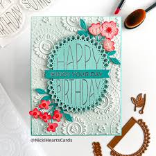 happy birthday card with spellbinders