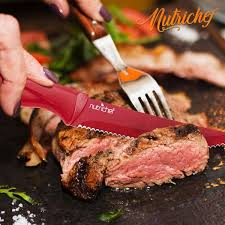 partial tang serrated edge steak knife