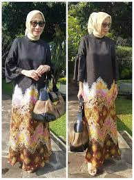 Model baju batik jumputan palembang grosir batik solo terkini : Abaya Jumputan Palembang By Sekar Satari Busana Batik Model Pakaian Muslim Gaun Batik