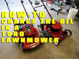 toro lawnmower oil change diy video