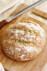 no knead bread with toasted grains