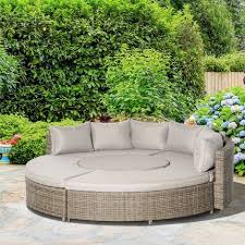 Outsunny 5 Pcs Outdoor Rattan Lounge