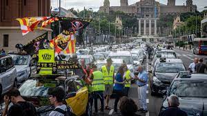 protesta taxistas en barcelona Última