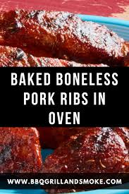 baked boneless pork ribs in oven bbq