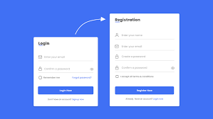 login and registration form in html css