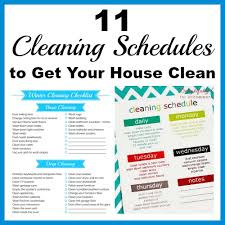 Daily Household Cleaning Schedule Magdalene Project Org