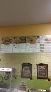 the sub sandwich menu board picture