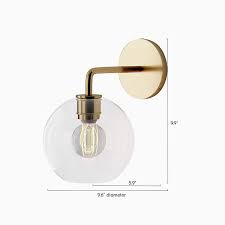 Sculptural Glass Globe Wall Sconce Small