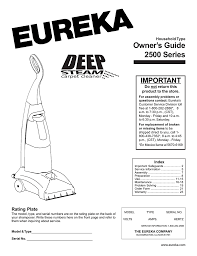 eureka 2500 carpet cleaner user manual
