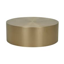 Elle Drum Coffee Table Brushed Gold