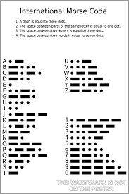 Amazon Com 42x63 Poster International Morse Code Chart