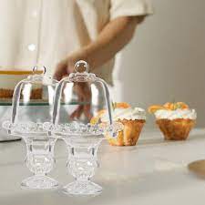 Mini Cake Plate Glass Cupcake Stand