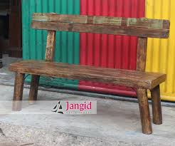 Natural Solid Reclaimed Wooden Garden Bench