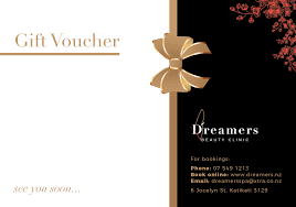 gift voucher dreamers beauty clinic