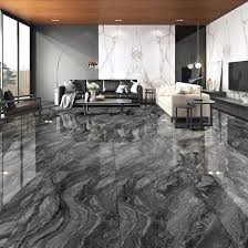 dark grey porcelain marble tiles