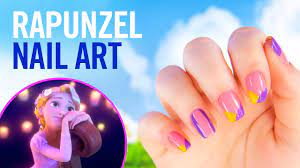 rapunzel colorblock nail art tutorial