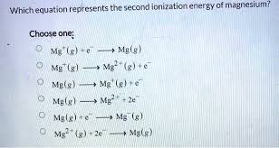 Second Ionization Energy Of Magnesium