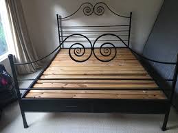 Queen Size Wrought Iron Bed Frame With