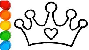 crown tiara drawing and coloring pages